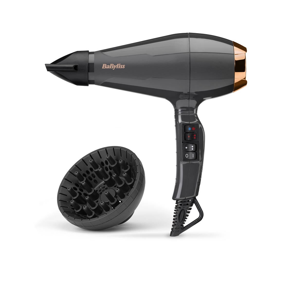 product image - Фен BaByliss Air Pro 2200, потужність 2200 Вт, чорний з рожевим