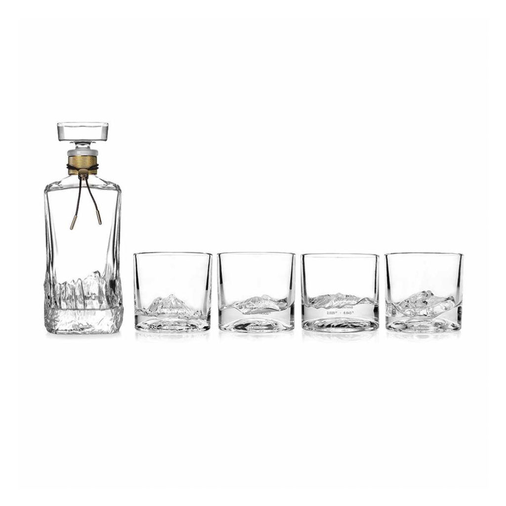 product image - Набір для віскі: графин та склянки Liiton AMERICAN PEAKS, прозорий, 5 предметів
