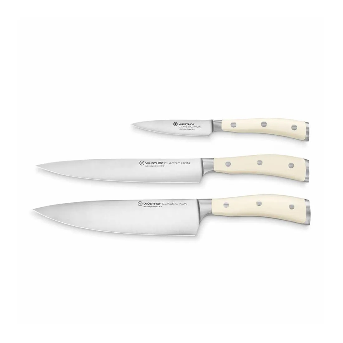 product image - Набір ножів Wuesthof Classic Ikon Creme, 3 предмети