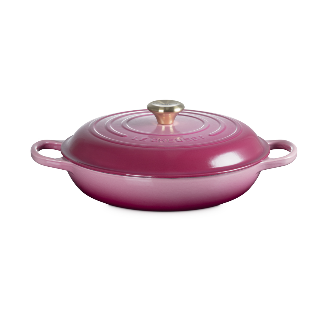 product image - Каструля чавунна низька з кришкою Le Creuset Cast Iron Berry, об'єм 3,5 л, діаметр 30 см