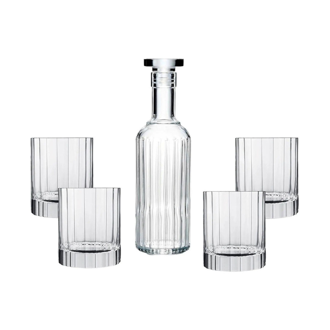 product image - Набір для віскі: графин та склянки Luigi Bormioli Bach, прозорий, 5 предметів