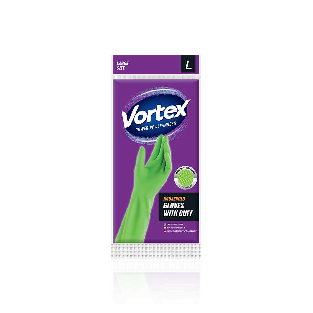 product image - Рукавички господарські Vortex, розмір L, з подовженими манжетами