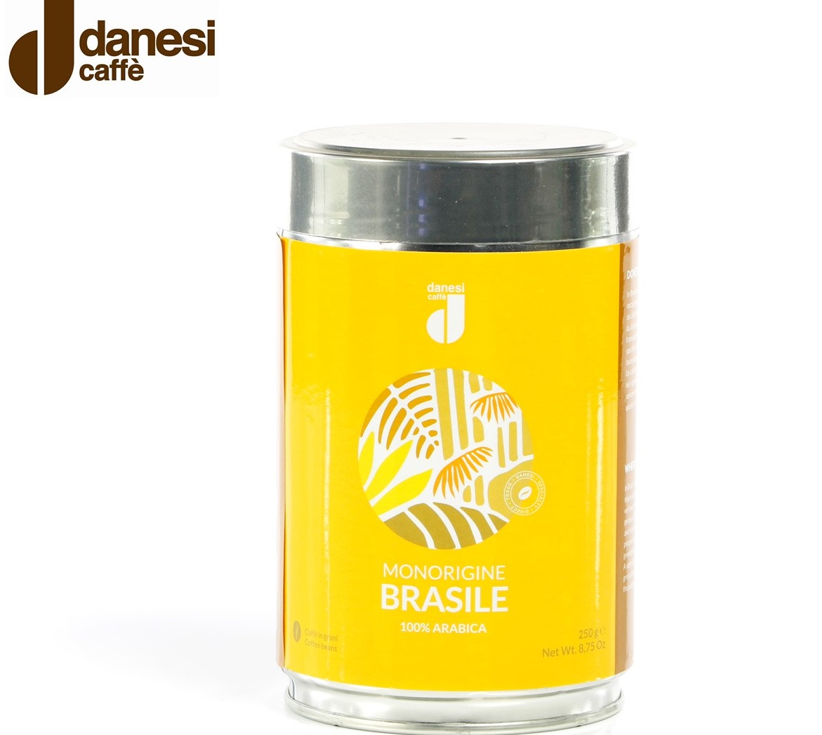 product image - Кава мелена Danesi Monorigine Brasile, 0,25 кг, жерстяна банка, жовтий