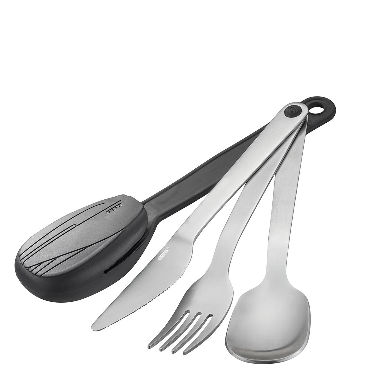 product image - Набір столових приладів GEFU Cutlery Set MOVE, 4 предмета, сріблястий