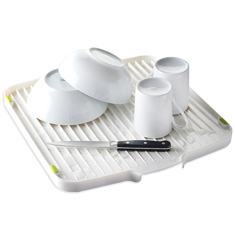 product image - Сушарка для посуду двостороння зі зливом Joseph Joseph flip, 3x39,5x37,5 см, білий