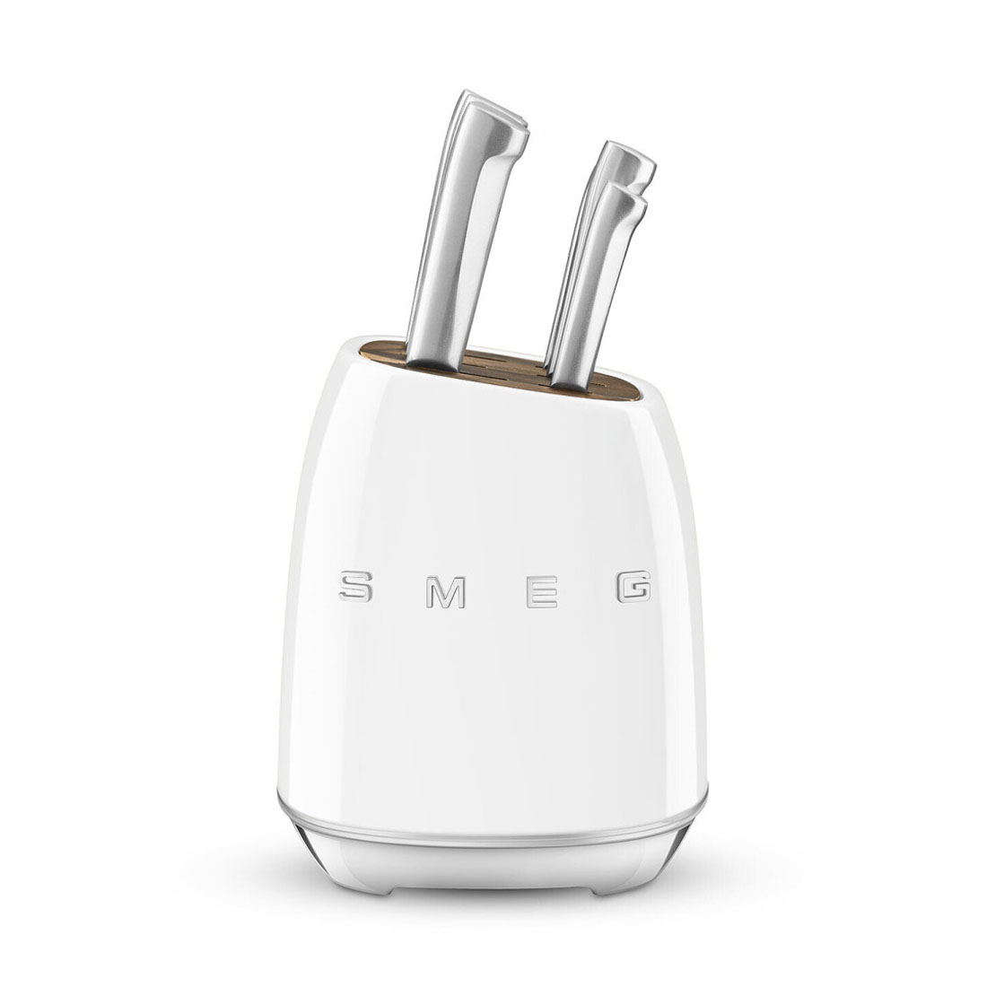 product image - Набір ножів з блоком Smeg 50 STYLE, 7 предметів, білий