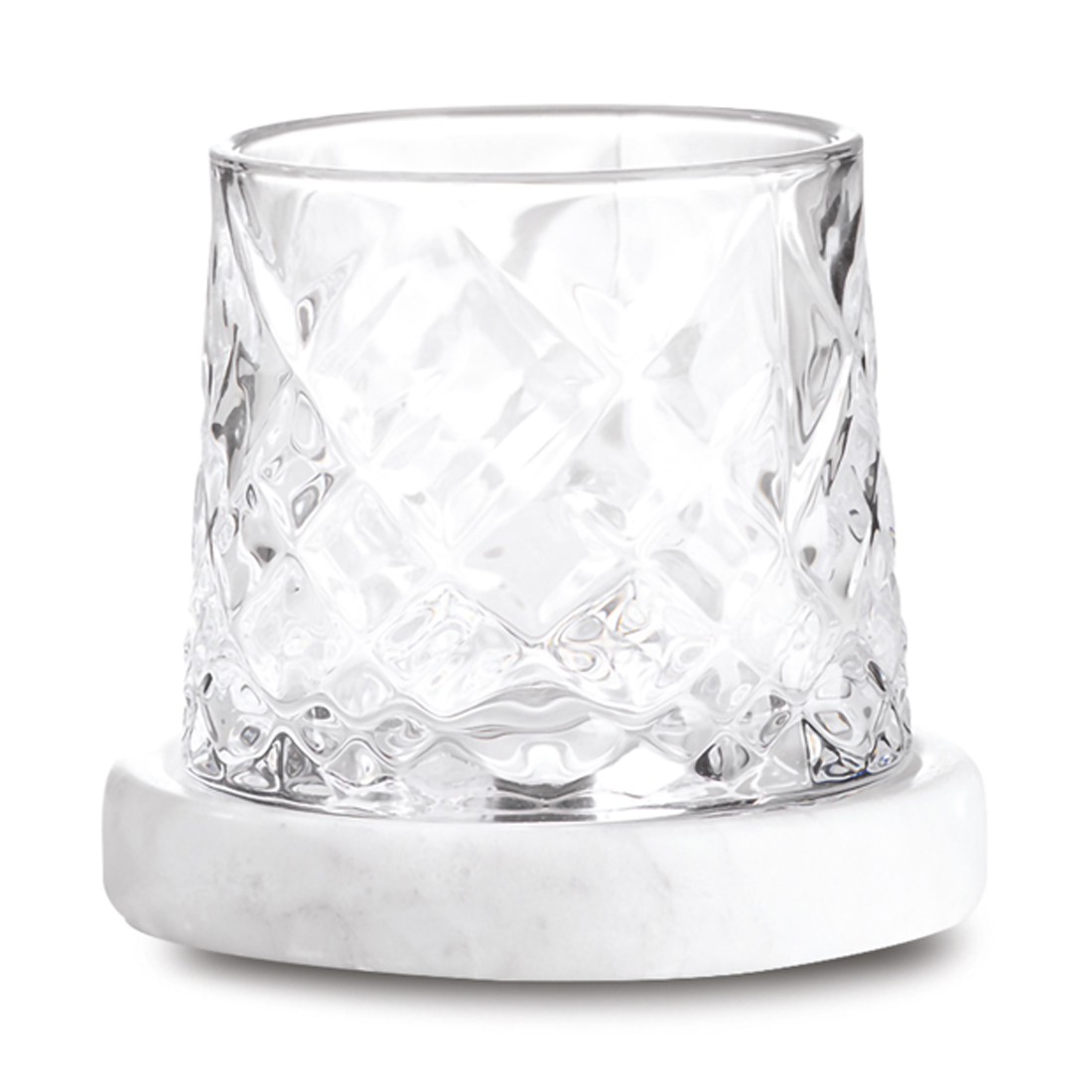 product image - Набір: келих для віскі та підставка Pozzi Milano Silver Nights, прозорий із сірим, 2 шт.