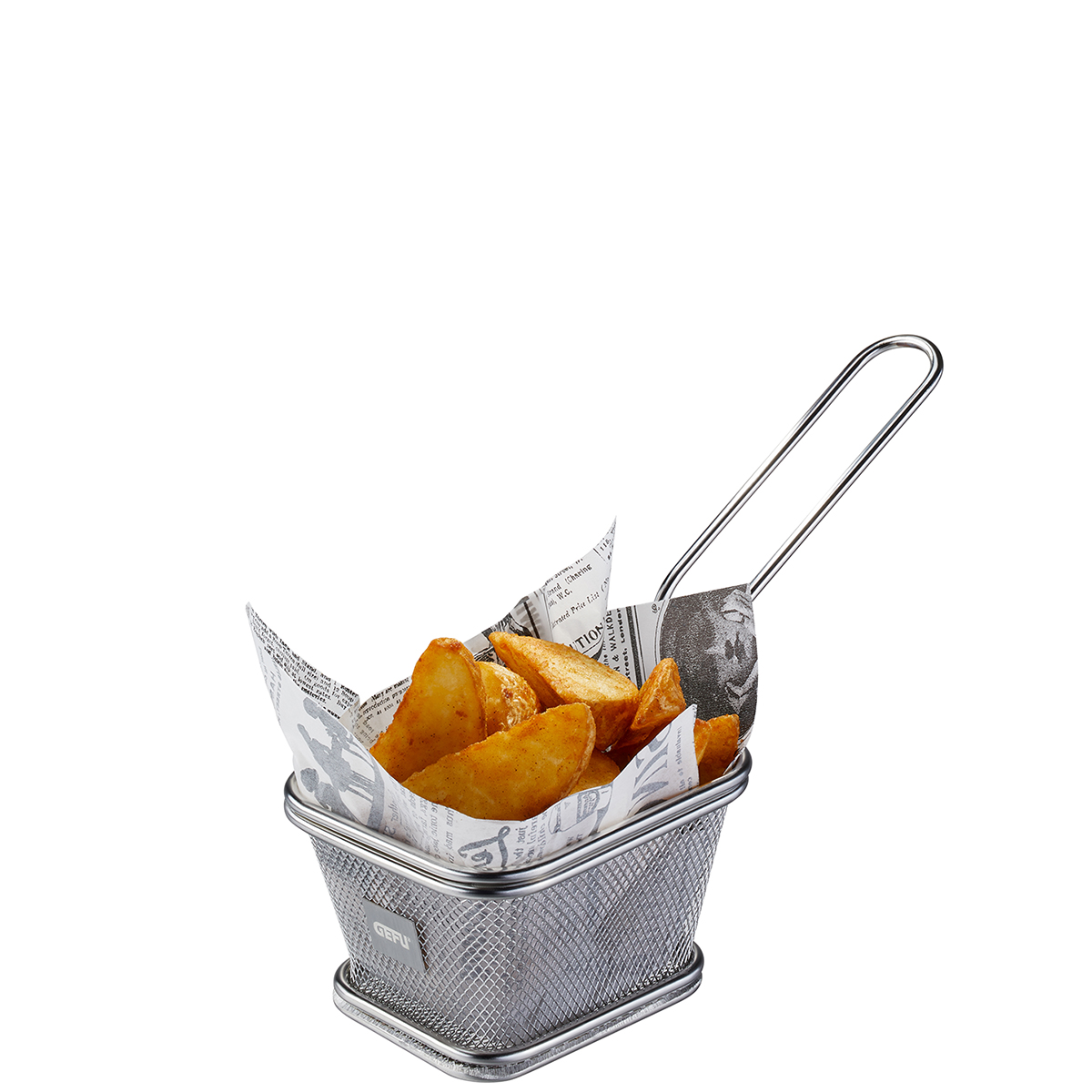 product image - Кошик для сервірування GEFU Mini Serving Basket, розміри 10,5х9х6 см, сріблястий