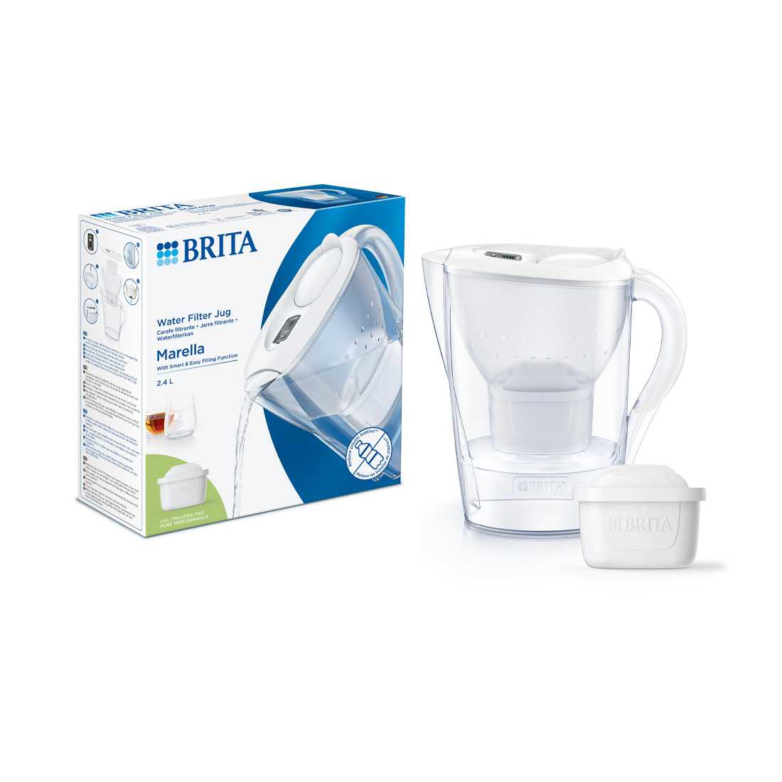 product image - Фільтр-глечик Brita Marella Cool MXpro, об'єм 2,4 л, білий