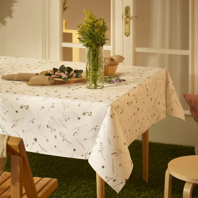 product image - Скатертина прямокутна Atenas Liberty White/Colorful, розмір 150х250 см