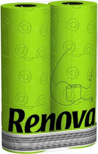 product image - Туалетний папір зелений Renova, 6 шт