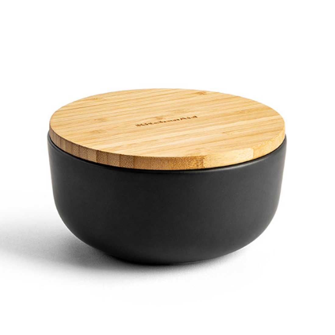 product image - Емкость с крышкой KitchenAid, диаметр 15 см, черный матовый