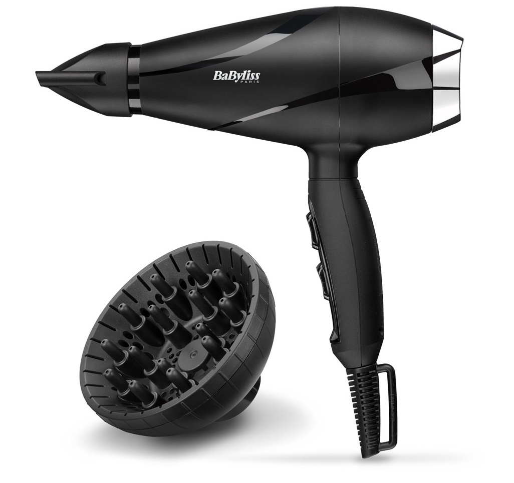 product image - Фен BaByliss Shine Pro 2200, потужність 2200 Вт, чорний із сріблястим