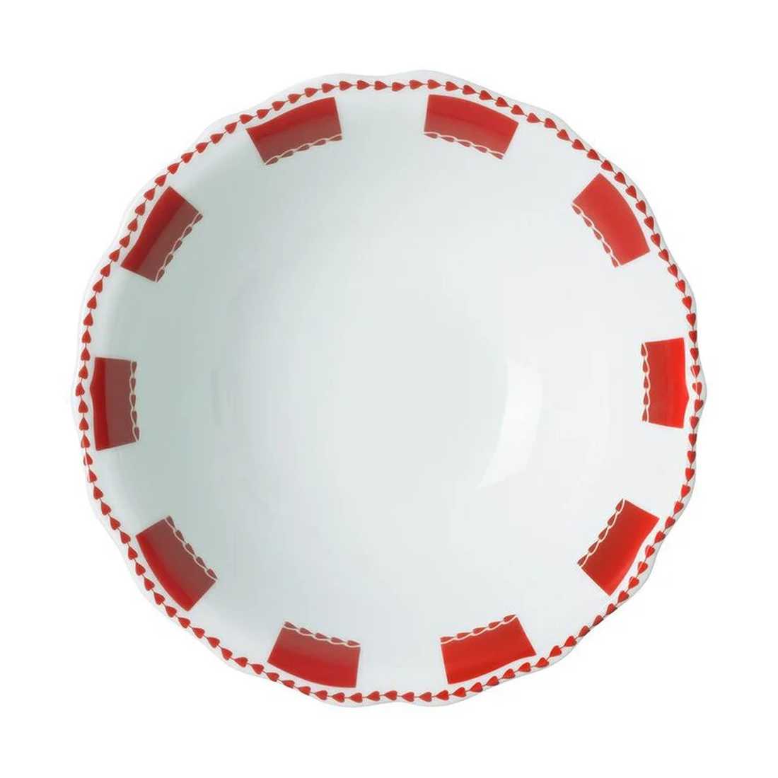 product image - Пиала фарфоровая Hutschenreuther CHRISTMAS LOVE, диаметр 17 см, белый с красным