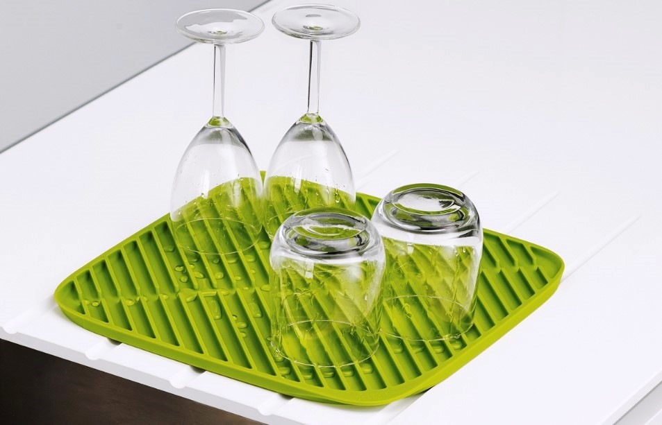 product image - Килимок-сушка для посуду гумовий Joseph Joseph, 31,5х31,5х1 см, салатовий