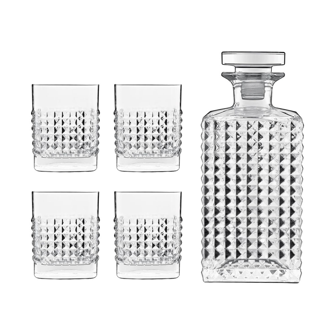 product image - Набір для віскі: графин та склянки Luigi Bormioli Mixology Elixir, прозорий, 5 предметів