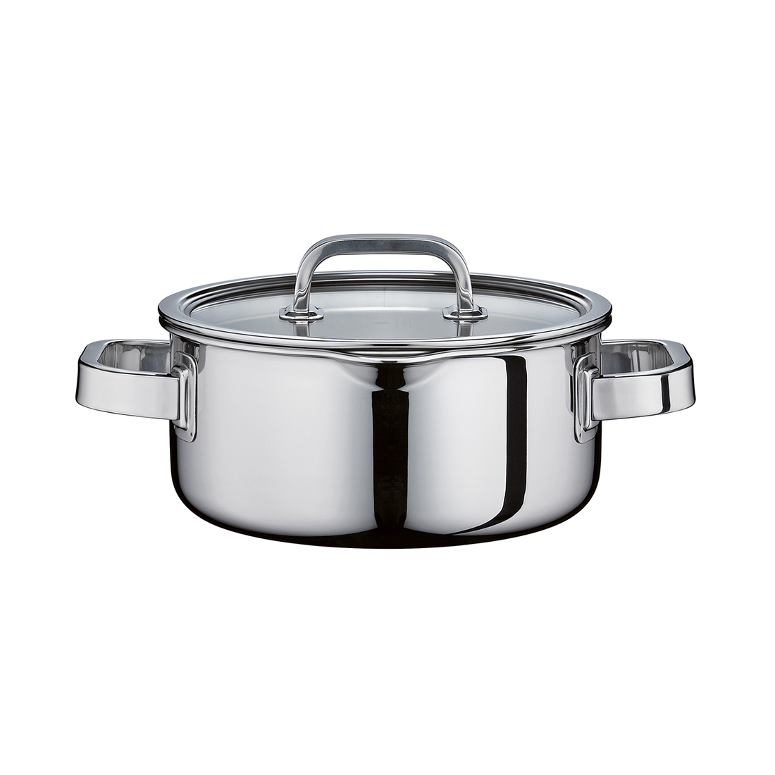 product image - Каструля з кришкою Spring FINESSE2+, діаметр 20 см, об'єм 2,7 л, сріблястий