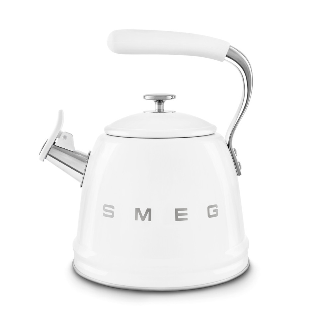 product image - Чайник со свистком Smeg 50'S STYLE, объем 2,3 л, белый