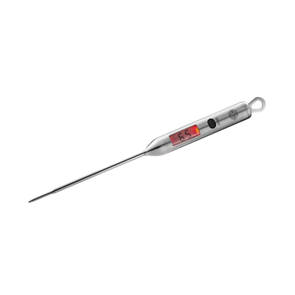 product image - Термометр для барбекю GEFU, висота 2,5 см, довжина 22,9 см, ширина 6,5 см, сріблястий