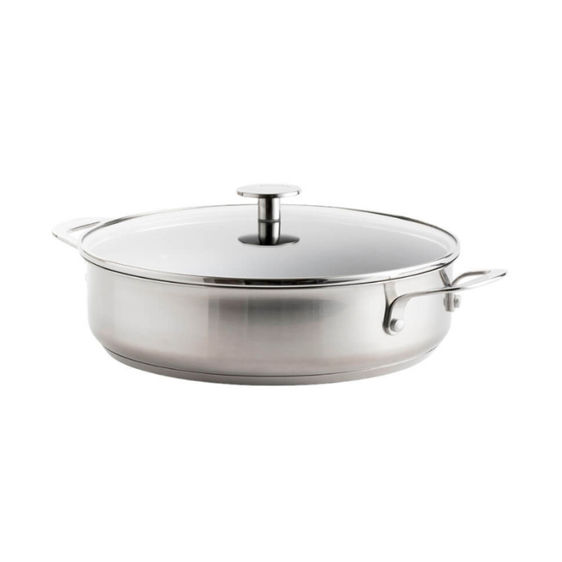 product image - Сотейник із кришкою антипригарний KitchenAid SSS, діаметр 28 см, сріблястий