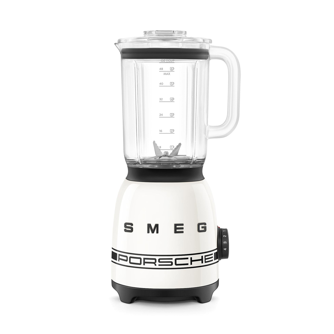 product image - Блендер стаціонарний Smeg Porsche, об'єм 1,5 л, білий з чорним