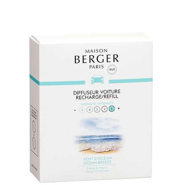 product image - Запасний картридж для дифузора в машину Maison Berger з ароматом "вітер океану", 2 штуки