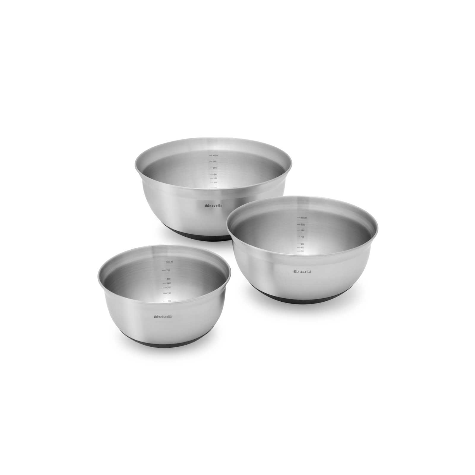 product image - Набір мисок Brabantia MIXING BOWLS, 3 предмети, сріблястий