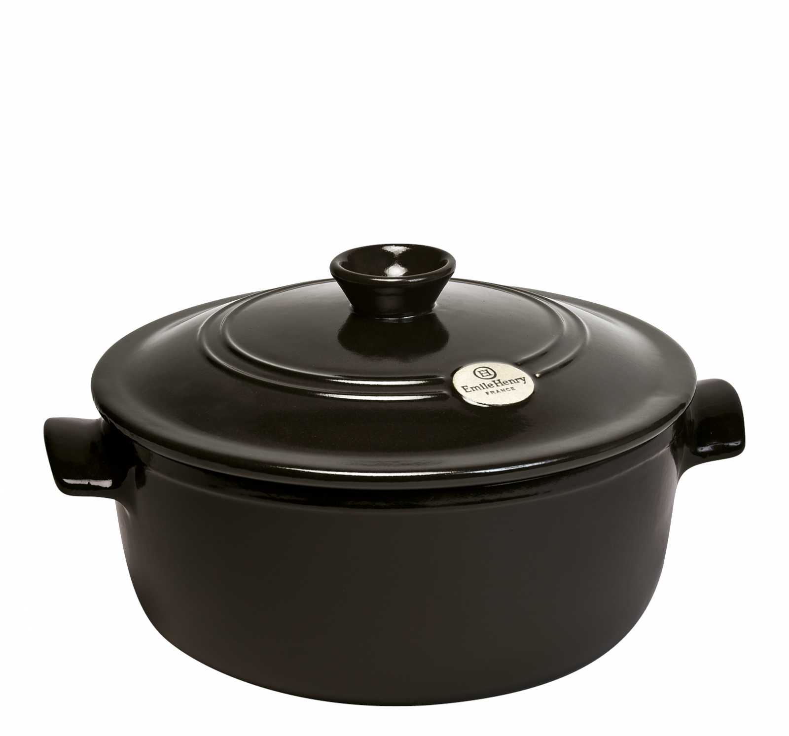 product image - Кастрюля с крышкой Emile Henry, объем 5,3 л, диаметр 28,5 см, черный