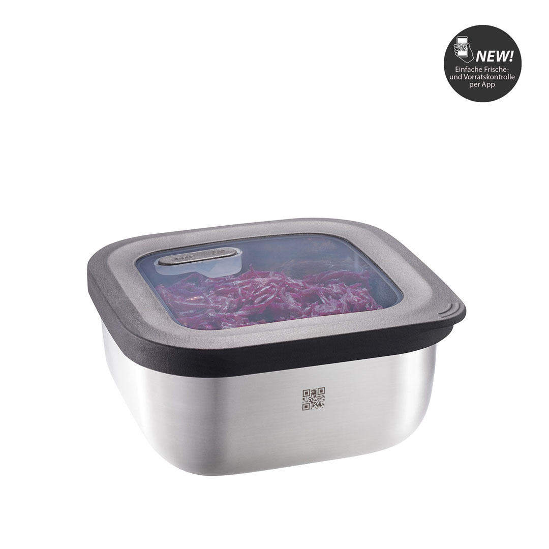 product image - Контейнер для зберігання продуктів GEFU PROVIDO, об'єм 0,9 л, сріблястий