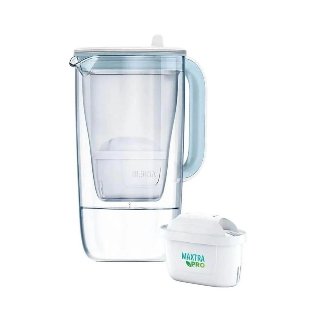 product image - Фільтр-глечик скляний Brita LED MXpro, об'єм 2,5 л, синій з білим