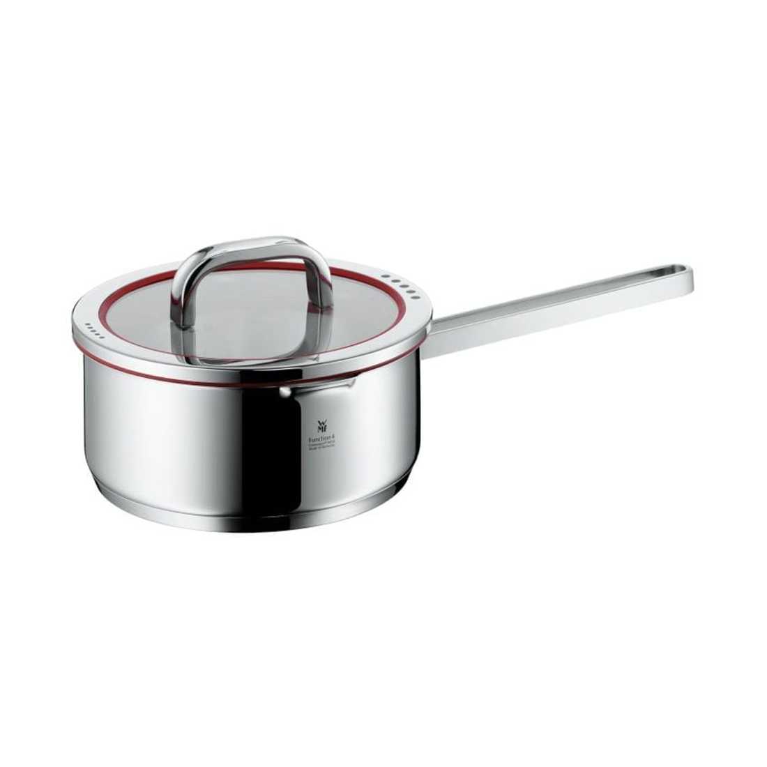 product image - Ківш з кришкою WMF FUNCTION 4, об'єм 1,4 л, діаметр 16 см, сріблястий з червоним