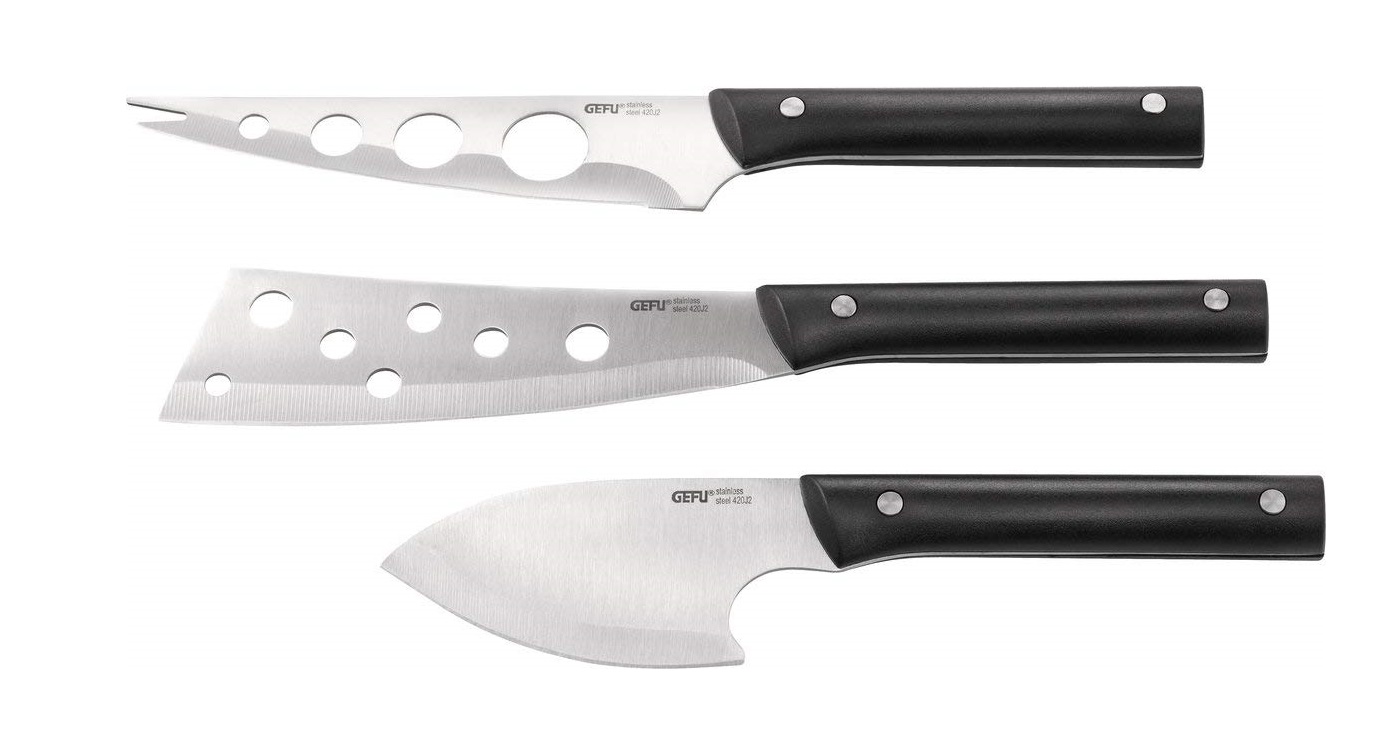 product image - Набір ножів для сиру Gefu CHOPPING, чорний, 3 предмети