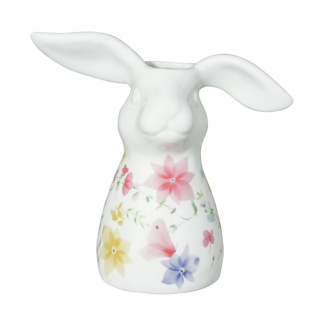 product image - Ваза Кролик Hutschenreuther Blumenwiese, висота 18 см, білий з малюнком