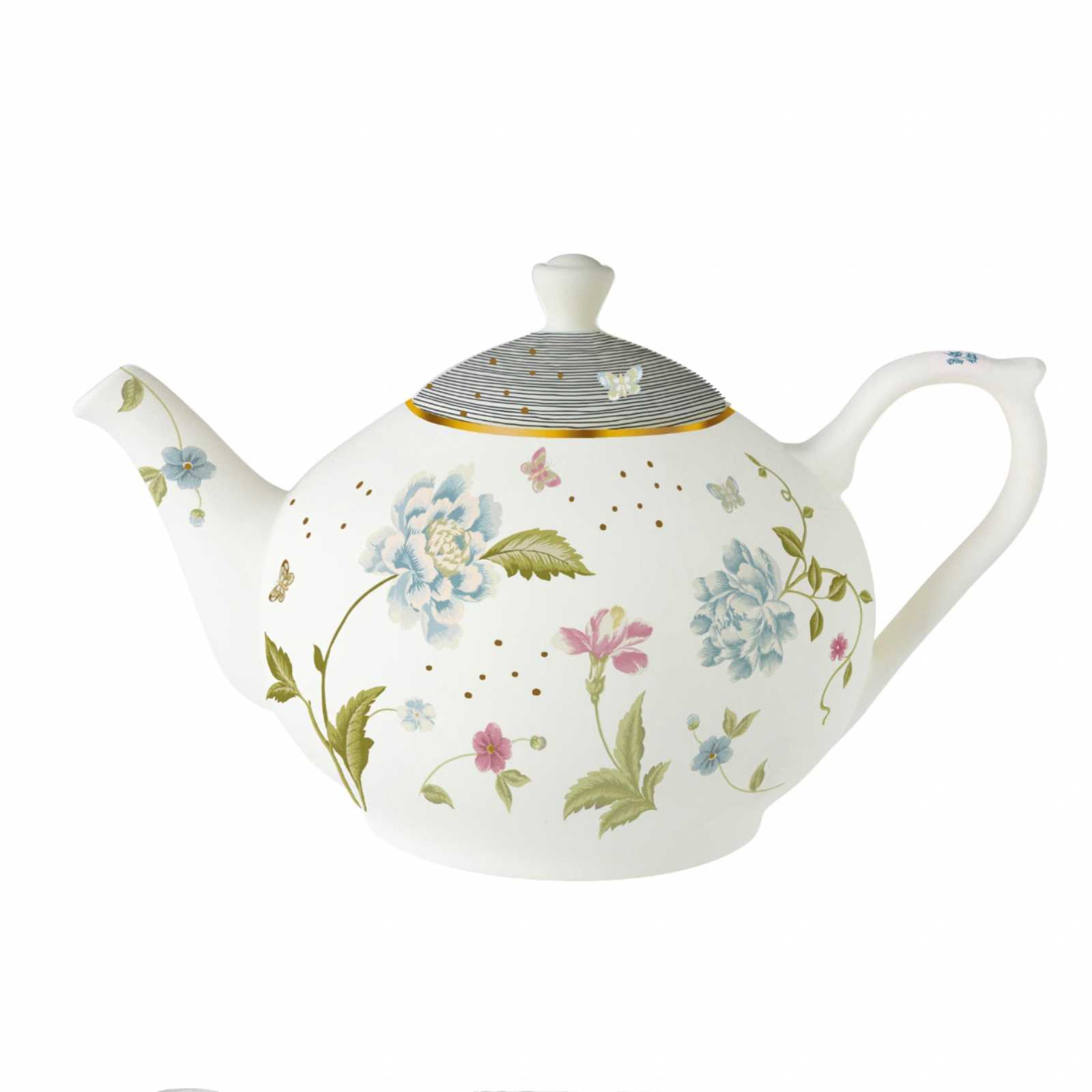 product image - Чайник заварювальний Laura Ashley HERITAGE, об'єм 1,6 л, білий з квітами і метеликами