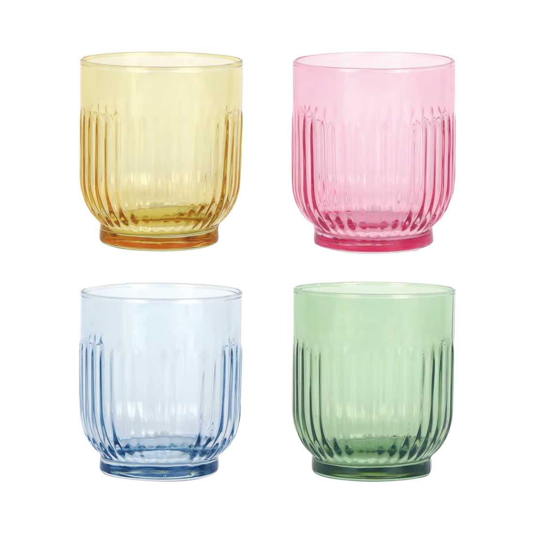 product image - Набор стаканов Aida Groovy, объем 0,33 л, разноцветный, 4 шт