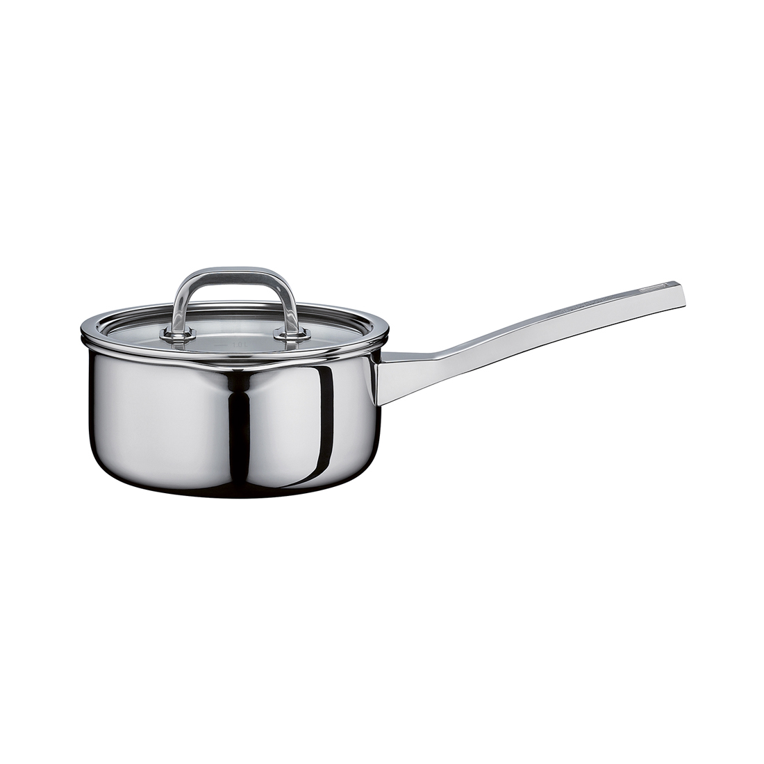 product image - Ківш із кришкою Spring FINESSE2+, діаметр 16 см, об'єм 1,4 л, сріблястий