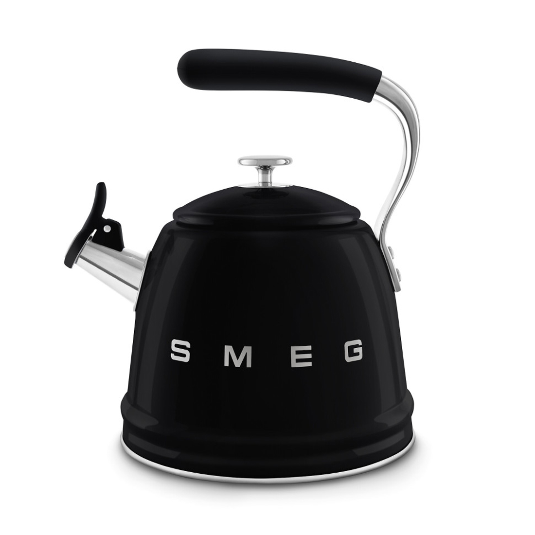 product image - Чайник со свистком Smeg 50'S STYLE, объем 2,3 л, черный