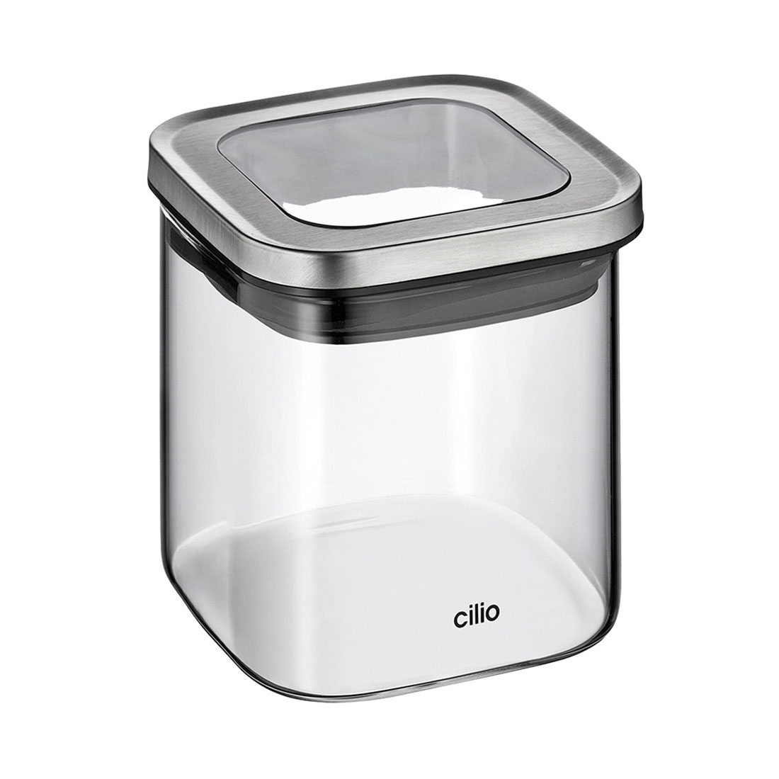 product image - Ємність для зберігання сипучих продуктів Cilio Cubo, об'єм 0,65 л, прозорий