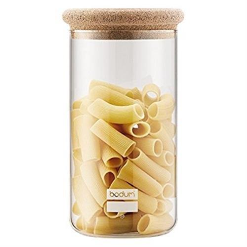 product image - Банка для зберігання з кришкою Bodum Cork Line, об'єм 2 л, прозорий з бежевим