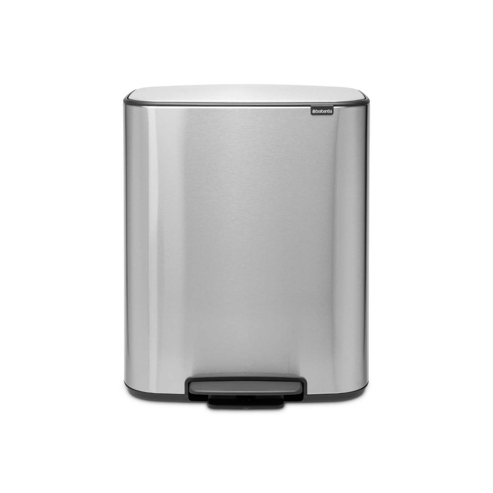 product image - Бак для сміття Brabantia BO PEDAL BIN, об'єм 2х30 л, сріблястий матовий