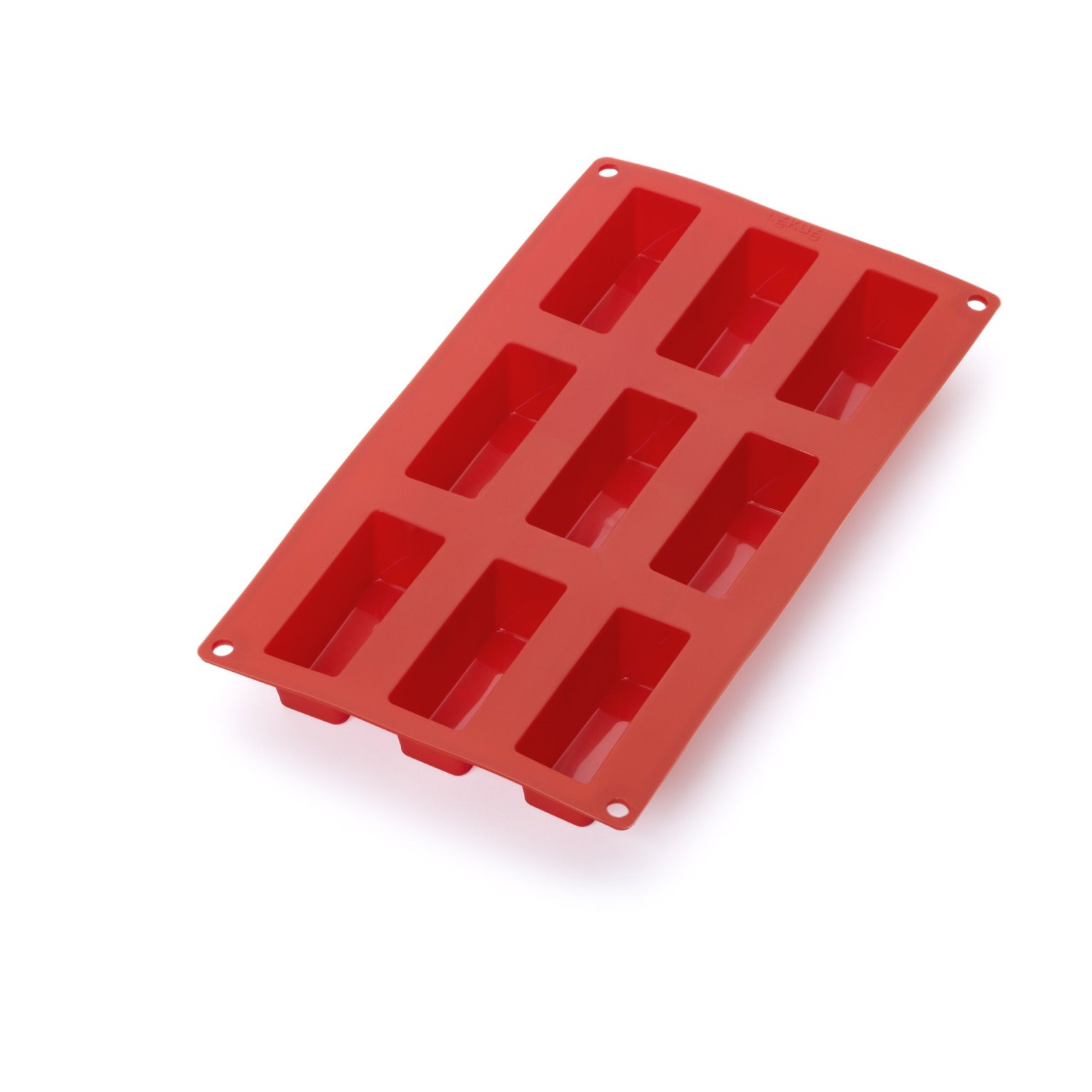 product image - Форма силіконова для кексів Lekue BAKING MOULDS, на 9 порцій, 29х17,5х3,5 см, червоний