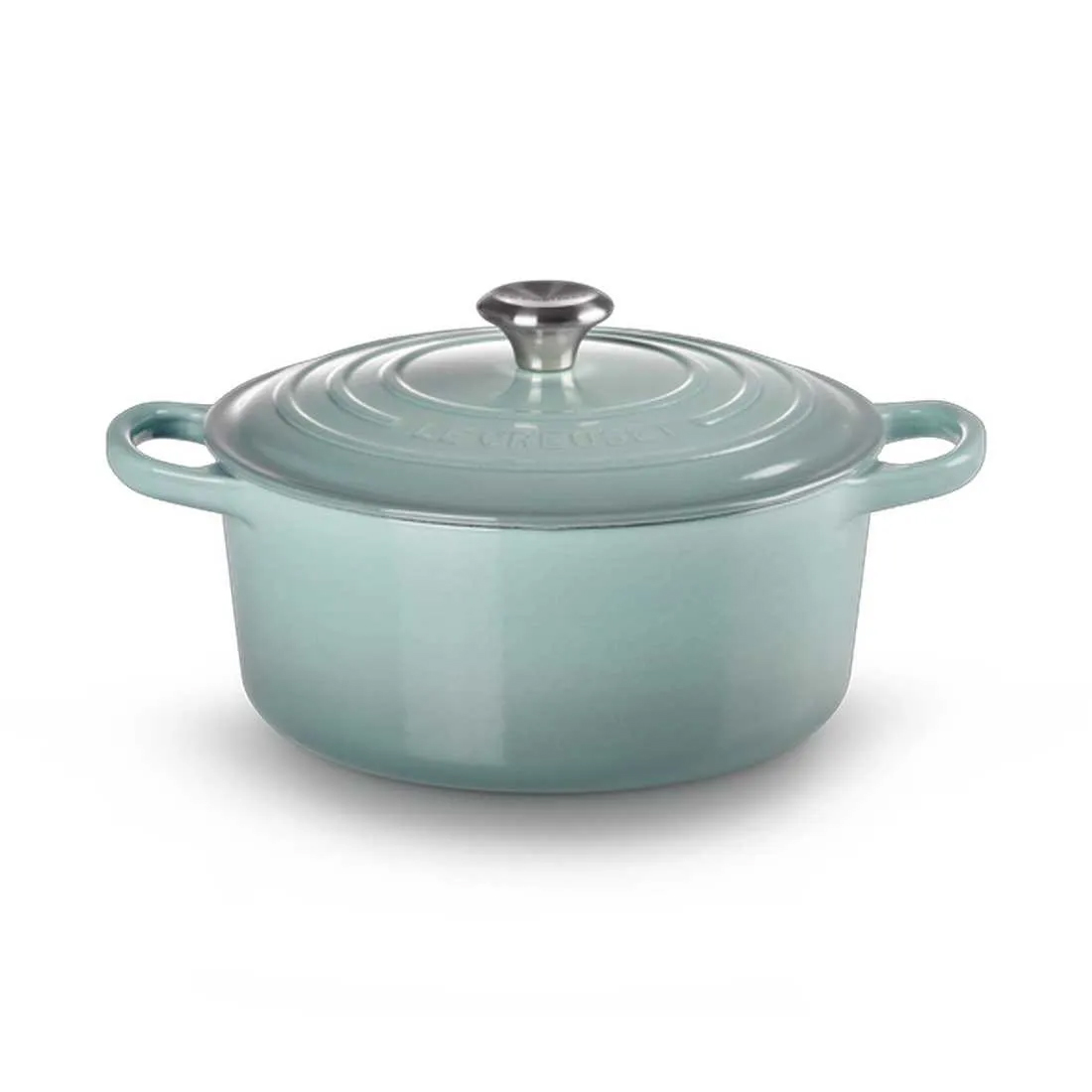 product image - Каструля чавунна з кришкою Le Creuset Cast Iron Sea Salt, об'єм 3,3 л, діаметр 22 см