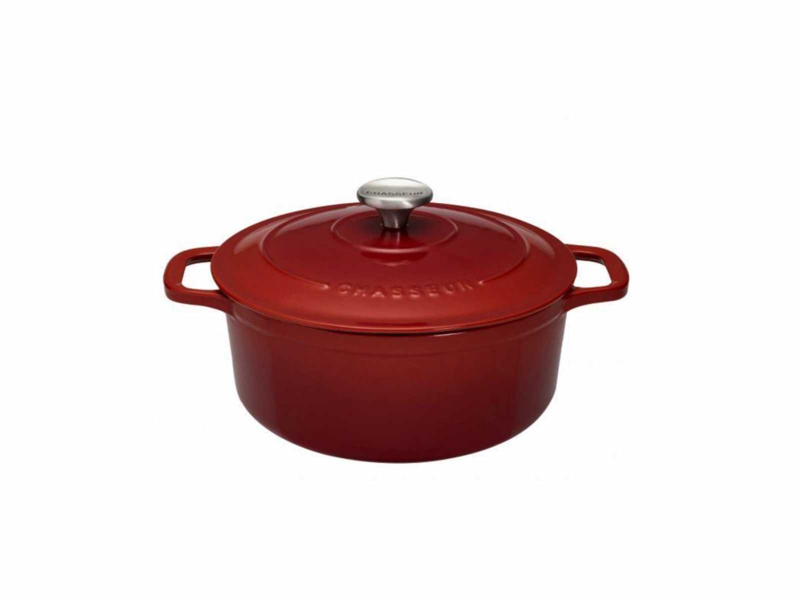 product image - Каструля з кришкою Chasseur ROUND CASSEROLE, об'єм 4 л, червоний рубін