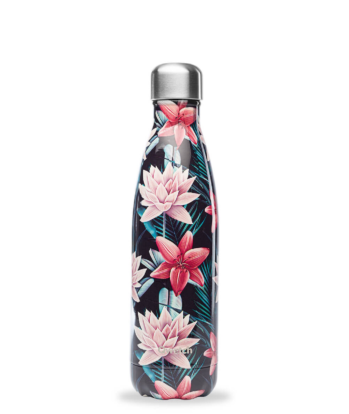 product image - Термопляшка Qwetch TROPICAL, об'єм 0,5 л, чорний