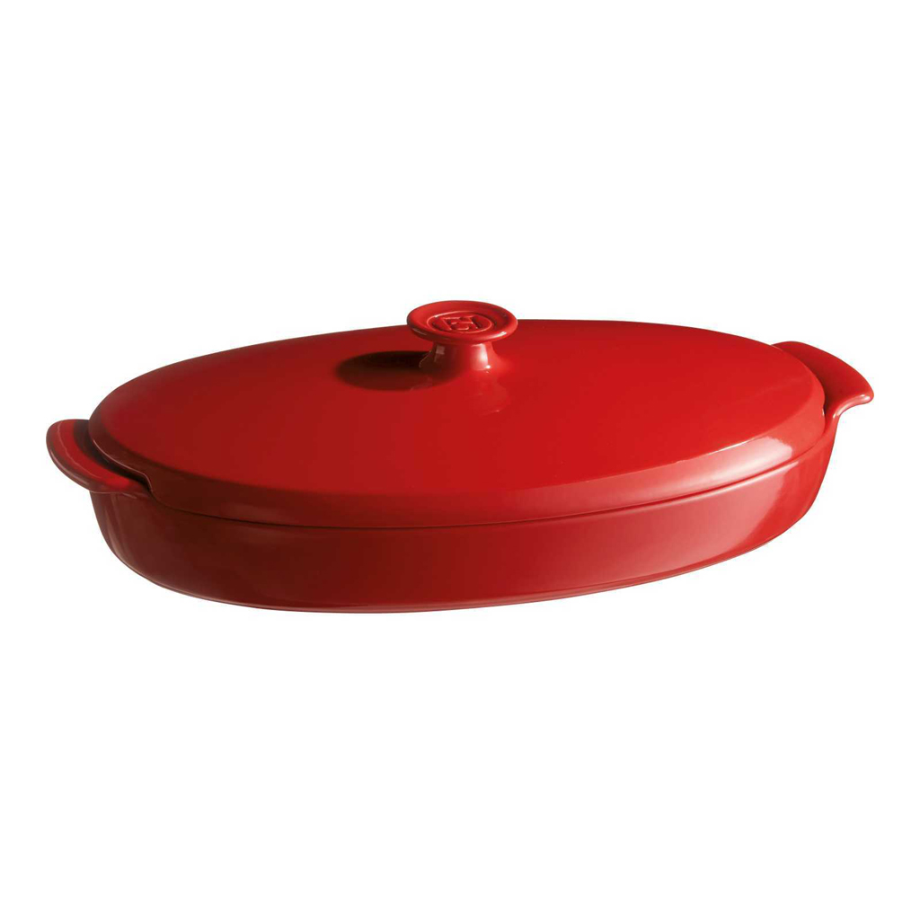 product image - Форма для запікання риби з кришкою Emile Henry OVENWARE, 41х24 см, червоний