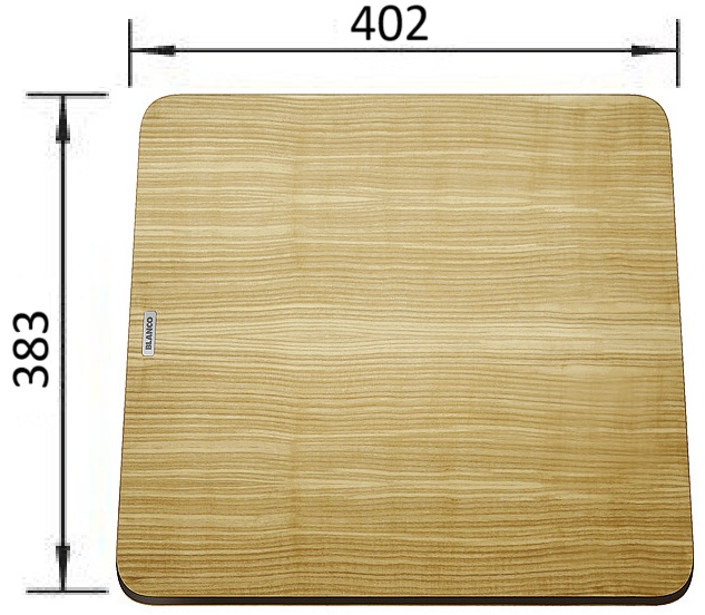 product image - Дошка для обробки BLANCO масив ясена 383х402 мм 