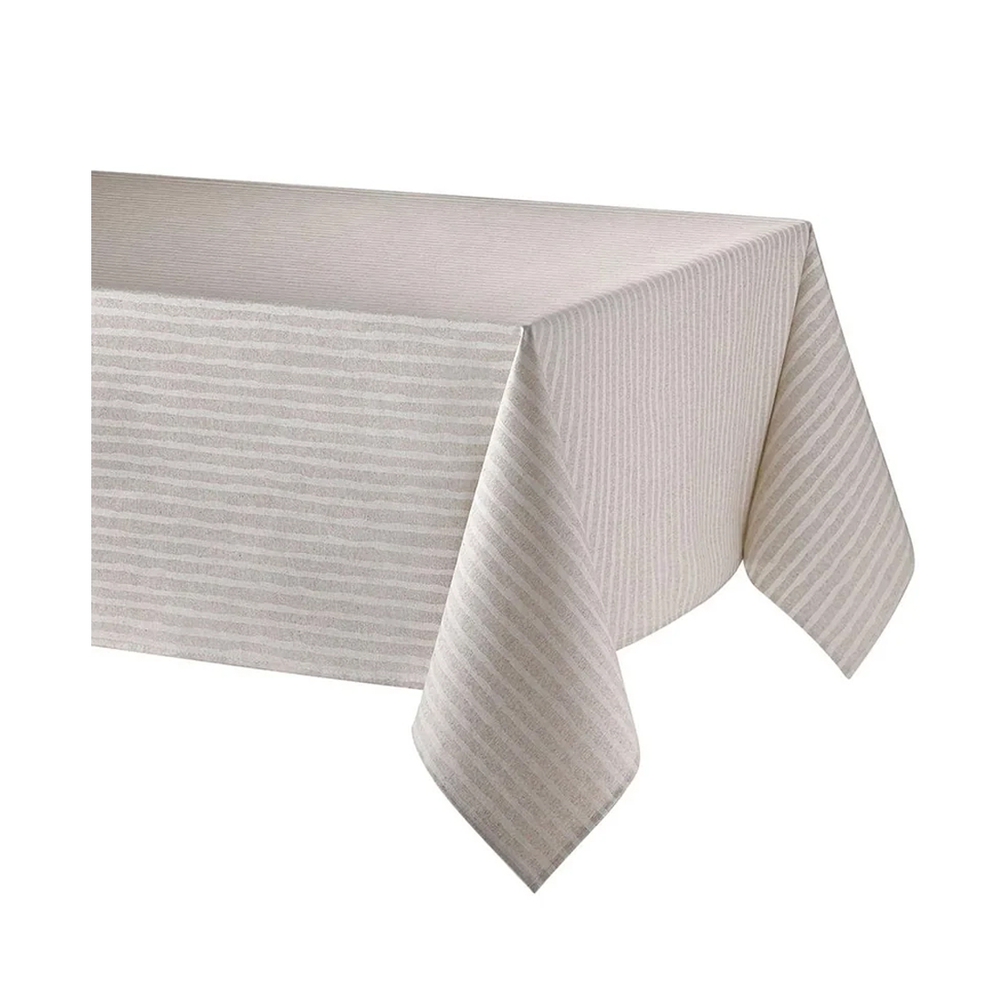 product image - Скатертина прямокутна Atenas Iris Beige/White, розмір 150х250 см