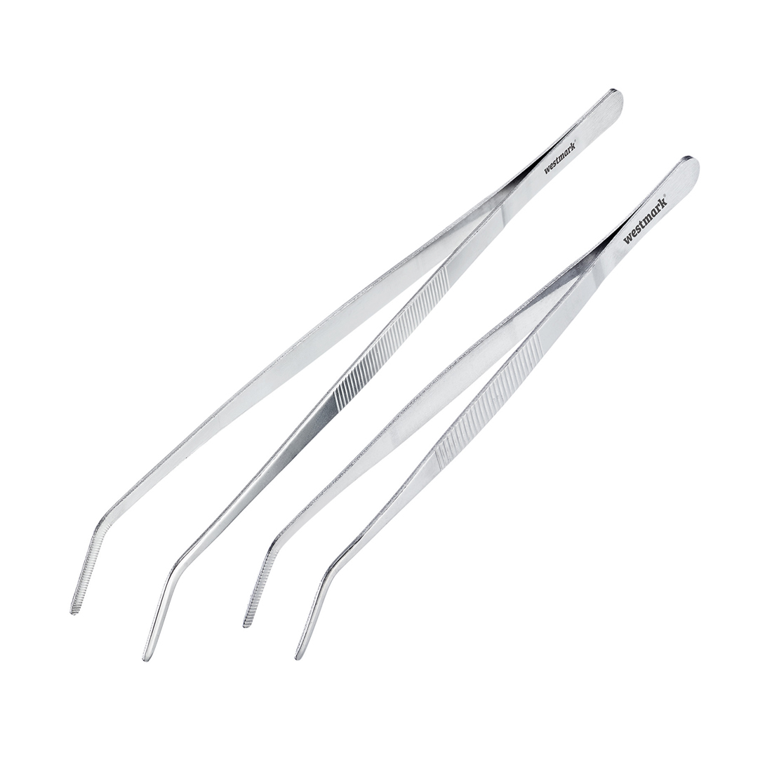 product image - Набір кухонних пінцетів Westmark, довжина 17 та 29 см, сріблястий, 2 шт