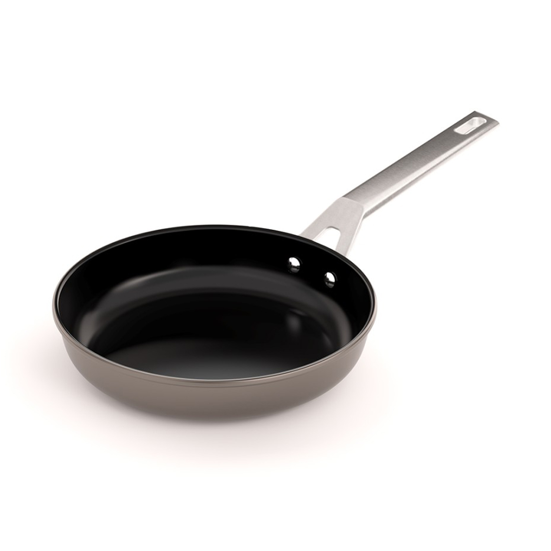 product image - Сковорода з антипригарним покриттям Valira Aire Ceramic, діаметр 24 см, сріблясто-чорний