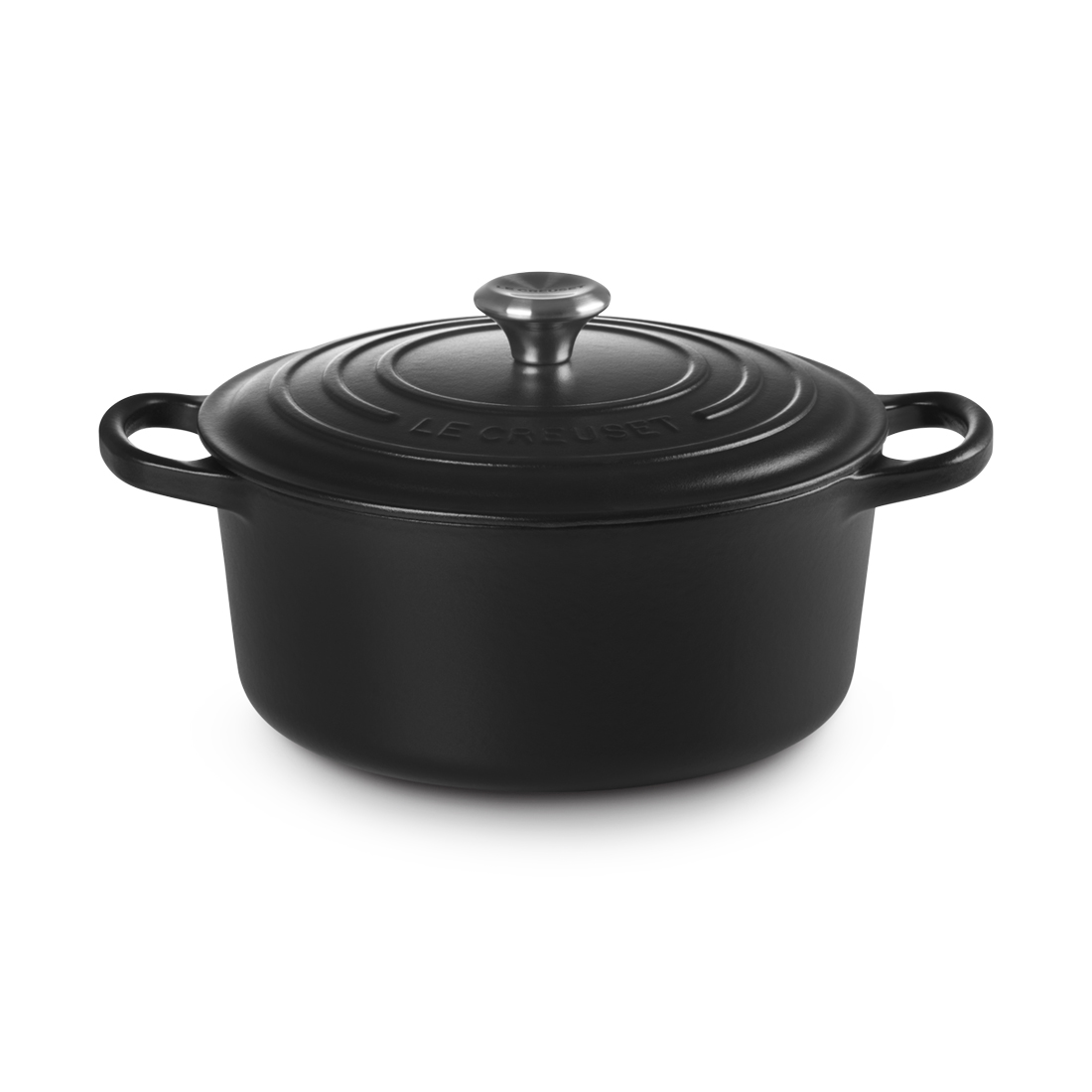 product image - Каструля чавунна з кришкою Le Creuset Iron Satin Black, об'єм 4,2 л, діаметр 24 см